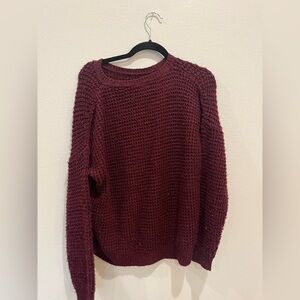 Topshop  Burgandy Knit Sweater